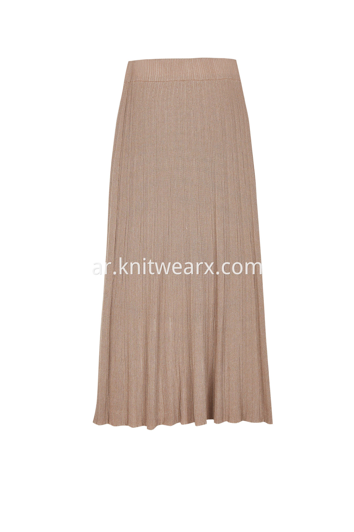 Women's High Waist Stretchy Pleated Knitted Skirt